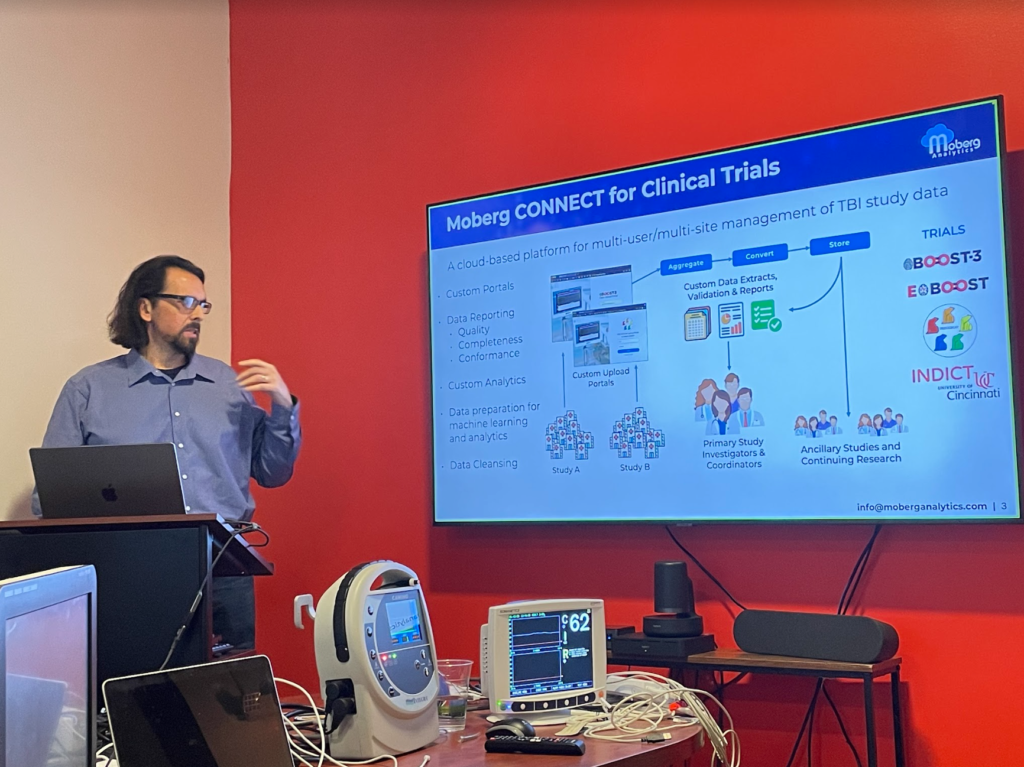 Craig Maddux at the Multimodal Monitoring workshop the Moberg Analytics Intergalactic Headquarters