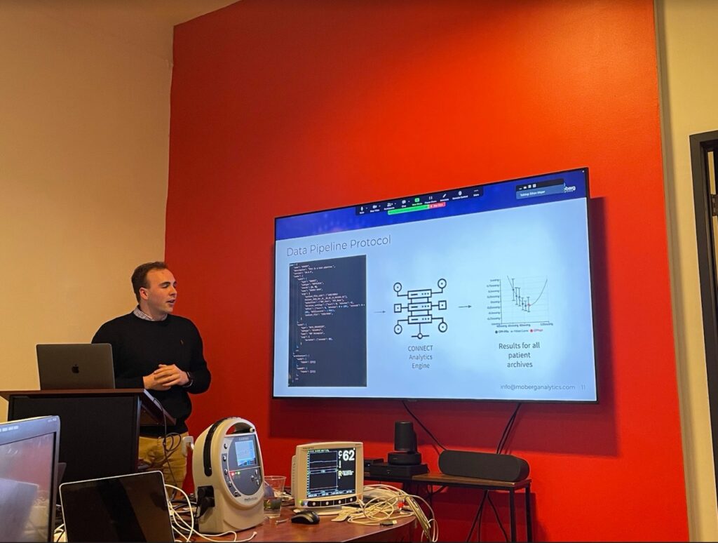 Ethan Moyer at the Multimodal Monitoring workshop the Moberg Analytics Intergalactic Headquarters
