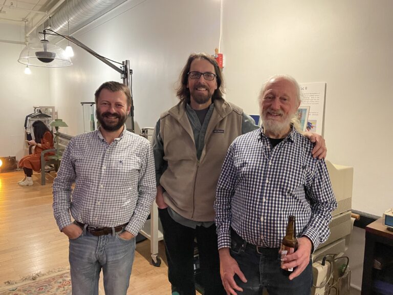 Ilya Livshits, Craig Maddux, and Dick Moberg at the Moberg Analytics Intergalactic Headquarters