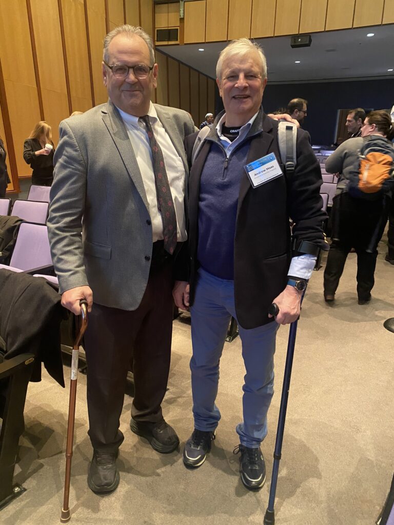 Geoff Manley and Andrew Maas at the NINDS TBI Classification Workshop in Bethesda, MD