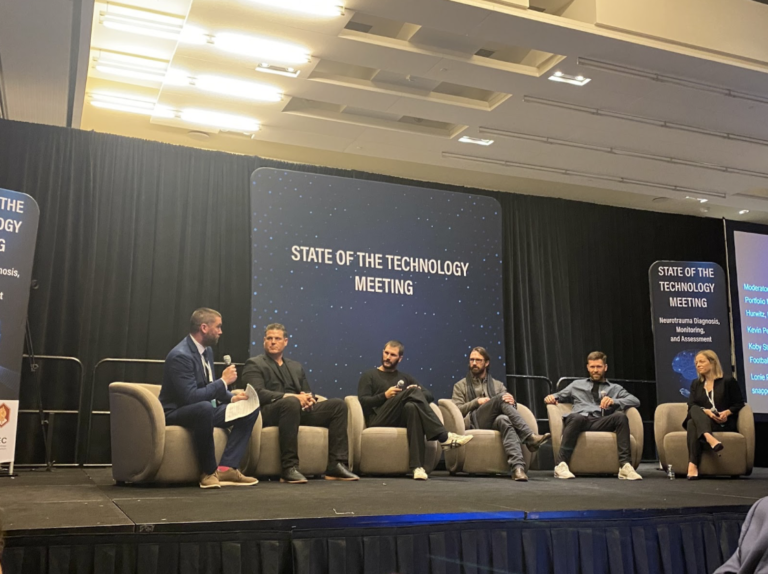 2024 State of the Technology Meeting: Lived Experience Panel with L to R: Kasey Moritz, Lonie Paxton, Koby Stevens, Pete Scobell, Kevin Pearce, and Janelle Hurwitz.