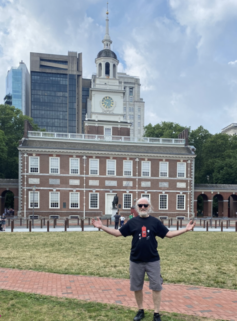 Dick Moberg Independence Hall on Independence Day