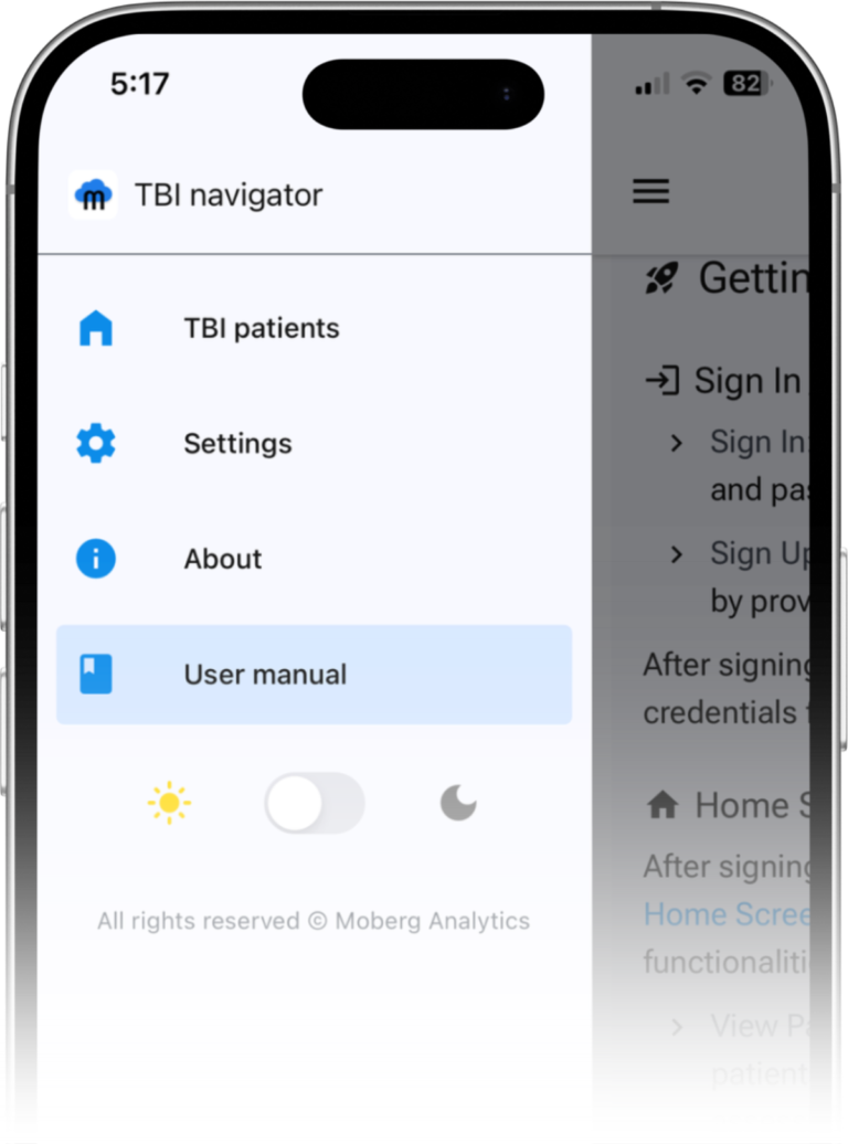 TBI Navigator Feature: In-App Instruction