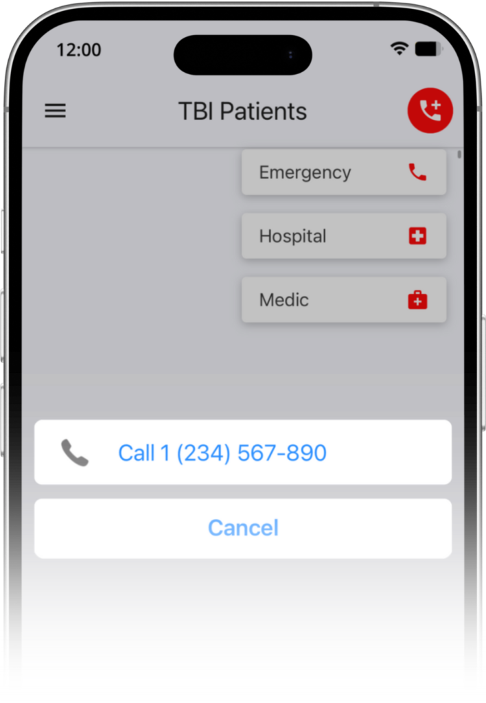 TBI Navigator Feature: Emergency Contacts