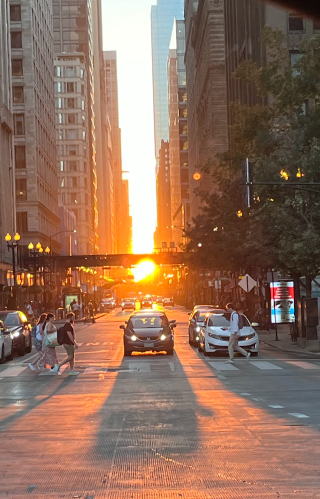 West Washington Street sun