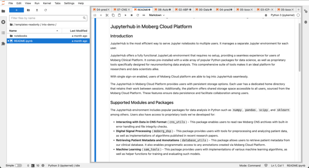 Moberg Sandbox Overview