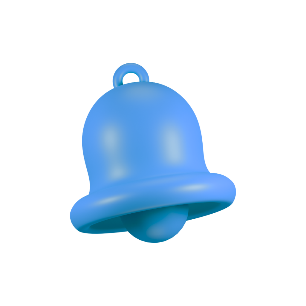 bell notification blue icon