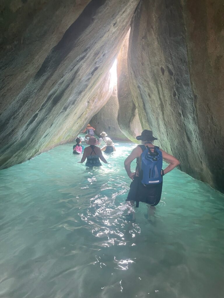 Exploring the Baths on Virgin Gorda.